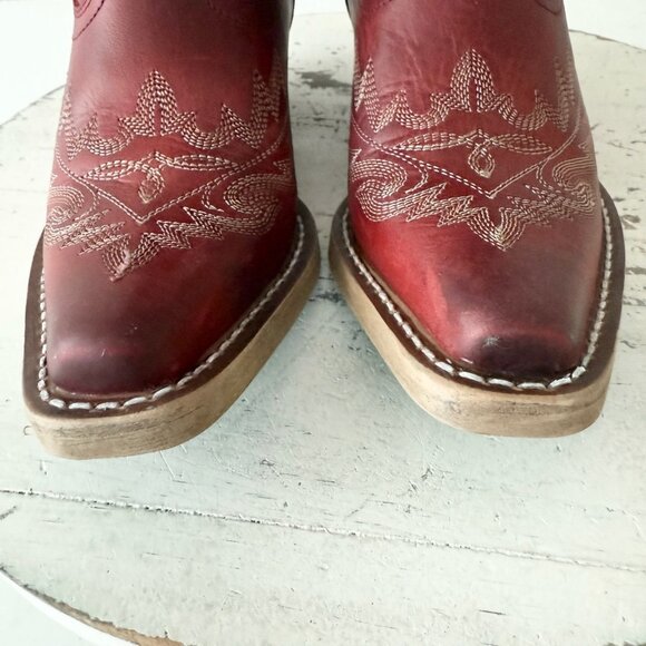 Lane Lexington Kids Red Cowboy Boots Size 11 Little Girls Western Cowgirl Boots - Picture 8 of 13